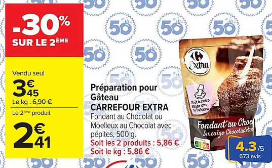 Préparation pour Gâteau CARREFOUR EXTRA