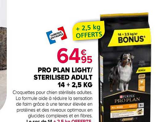 PRO PLAN LIGHT/ STERILISED ADULT 14 + 2,5 KG