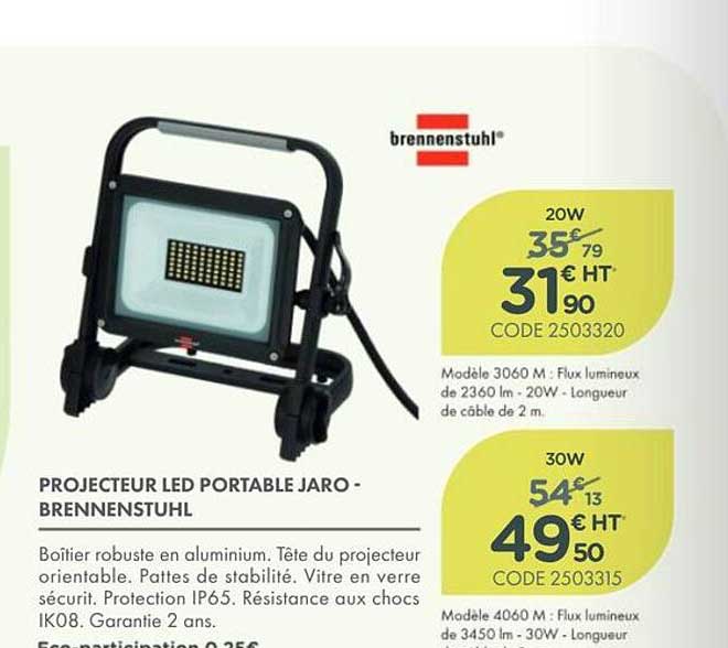 PROJECTEUR LED PORTABLE JARO - BRENNENSTUHL