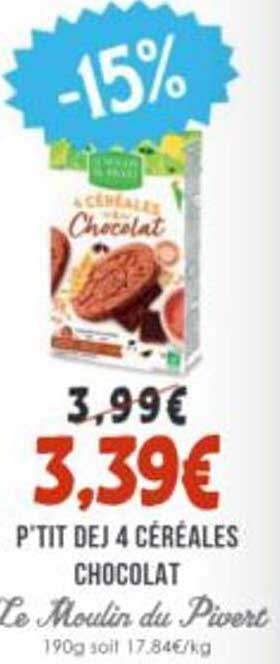 P'TIT DEJ 4 CÉRÉALES CHOCOLAT
