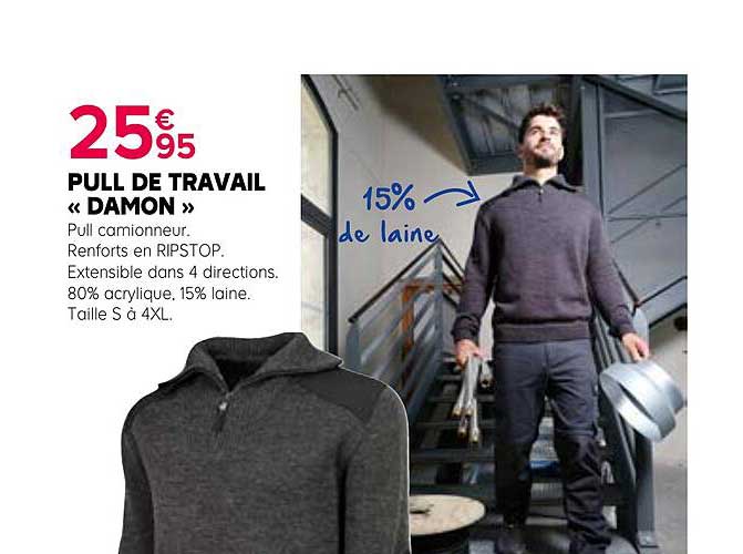 PULL DE TRAVAIL « DAMON »