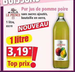 Pur jus de pomme poire