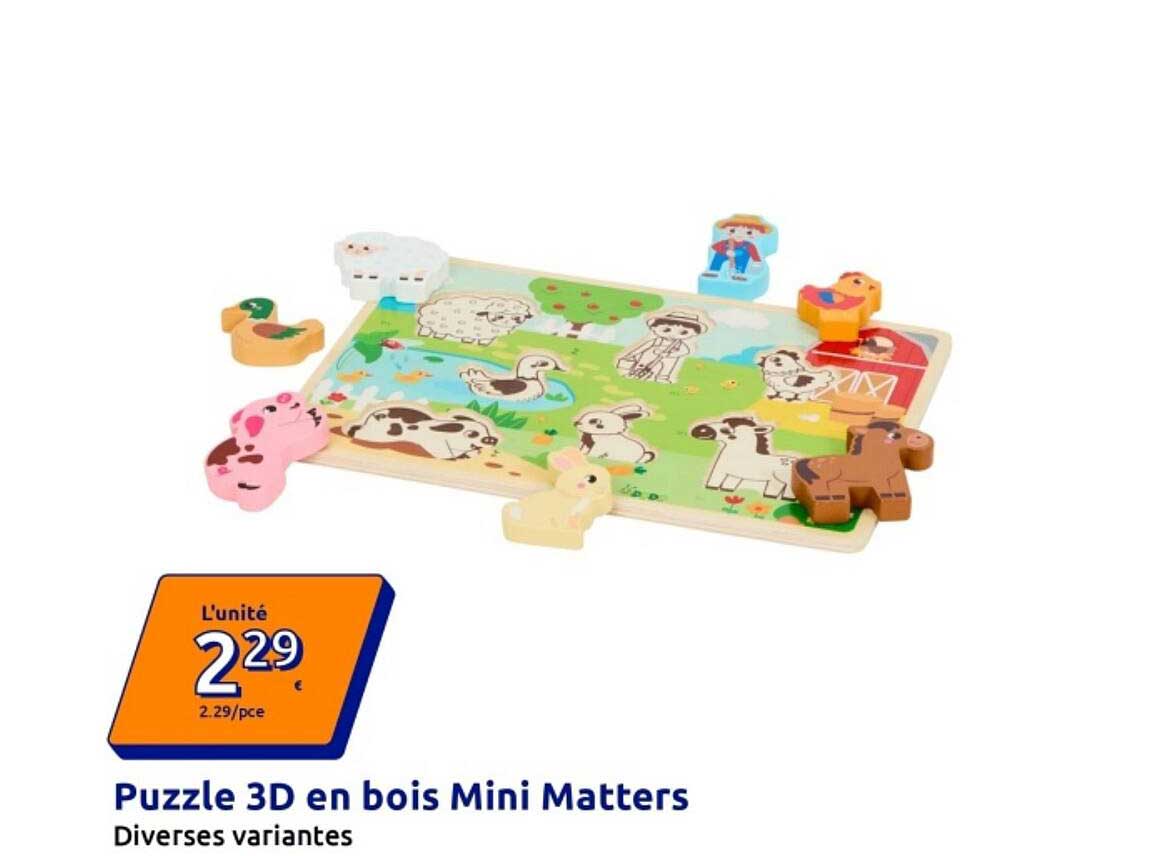 Puzzle 3D en bois Mini Matters