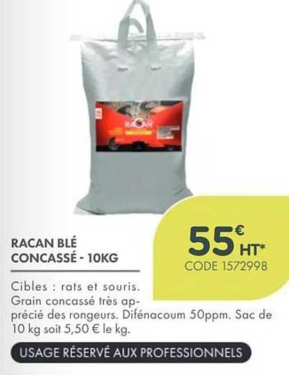 RACAN BLÉ CONCASSÉ - 10KG