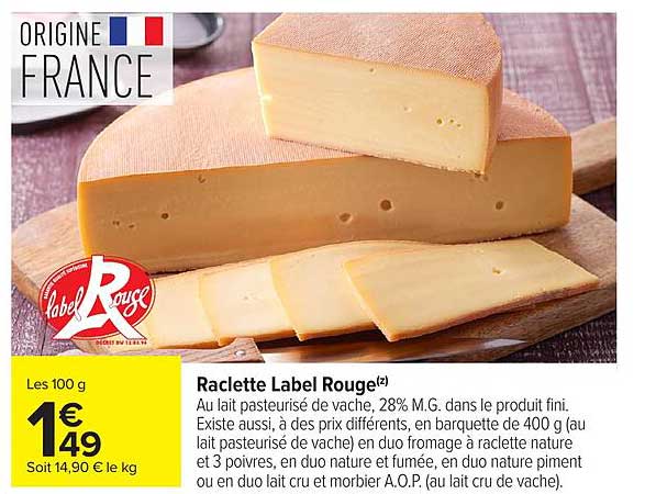 Raclette Label Rouge