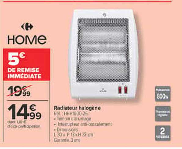 Radiateur halogène