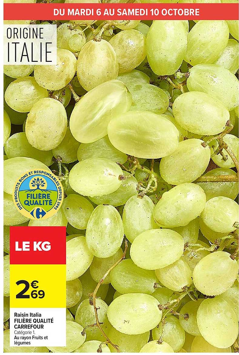 Raisin Italia FILIÈRE QUALITÉ CARREFOUR