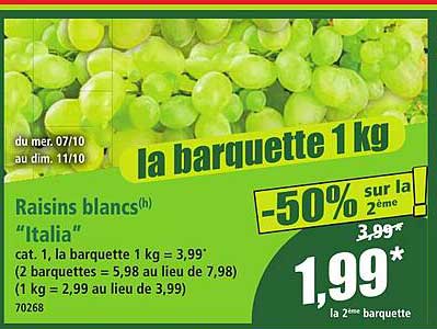 Raisins blancs “Italia”