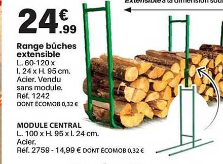 Range bûches extensible