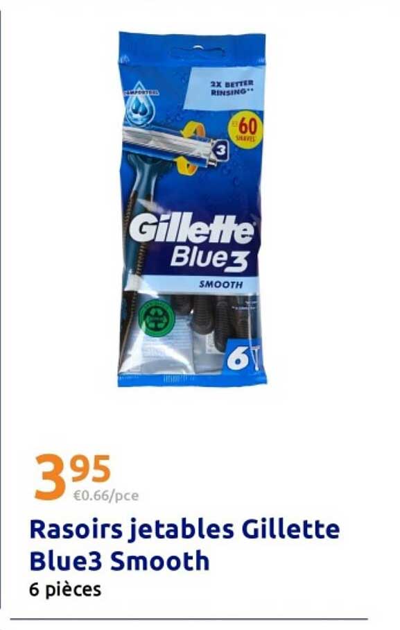 Rasoirs jetables Gillette Blue3 Smooth