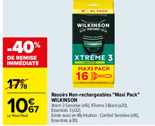 Rasoirs Non-rechargeables "Maxi Pack" WILKINSON