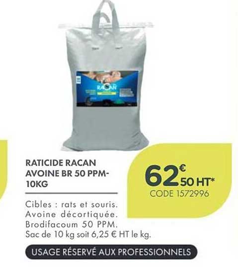RATICIDE RACAN AVOINE BR 50 PPM-10KG