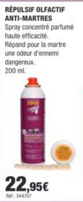 RÉPULSIF OLFACTIF ANTI-MARTRES