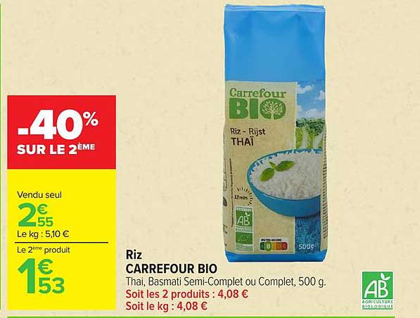 Riz CARREFOUR BIO