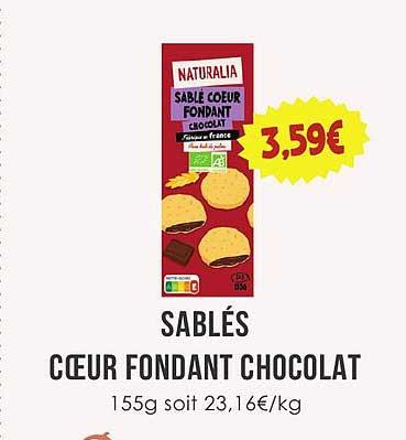 SABLÉS CŒUR FONDANT CHOCOLAT