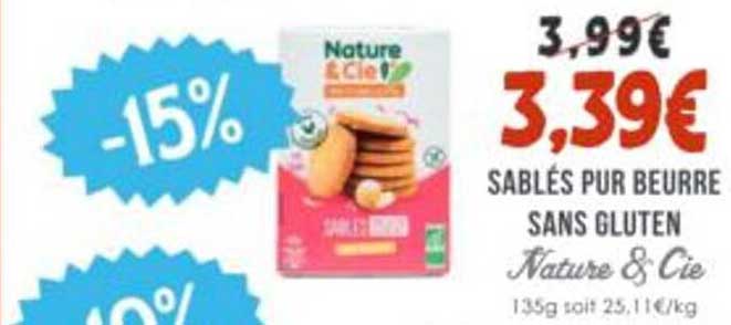 SABLÉS PUR BEURRE SANS GLUTEN Nature & Cie