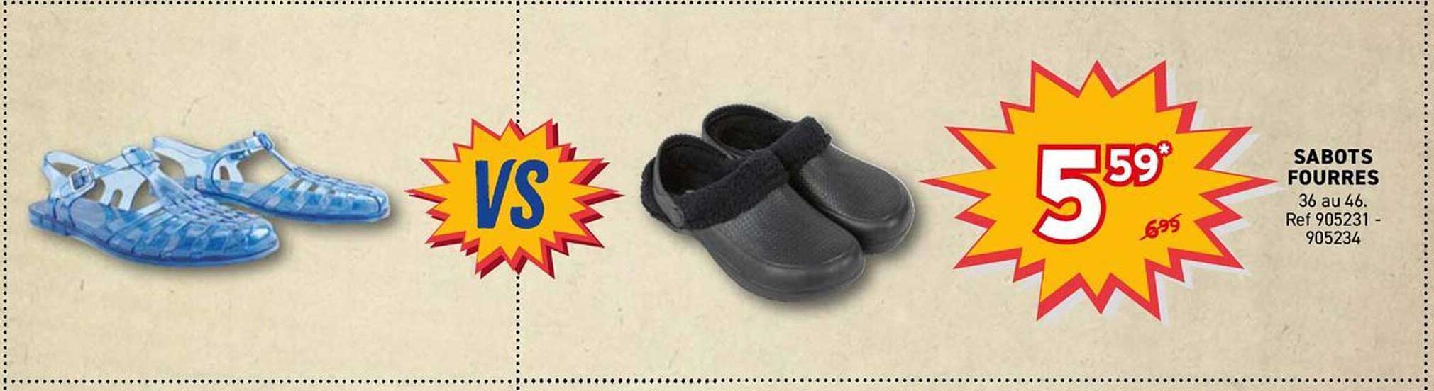 SABOTS FOURRES 36 au 46. Ref 905231 - 905234