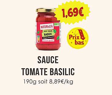SAUCE TOMATE BASILIC