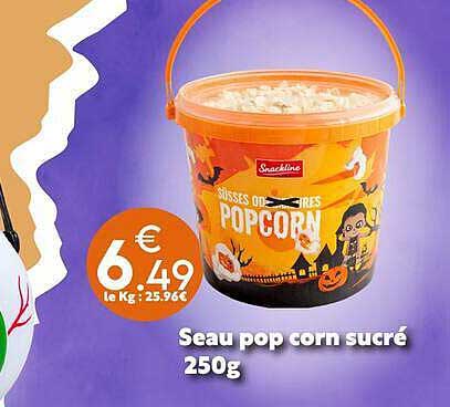 Seau pop corn sucré 250g