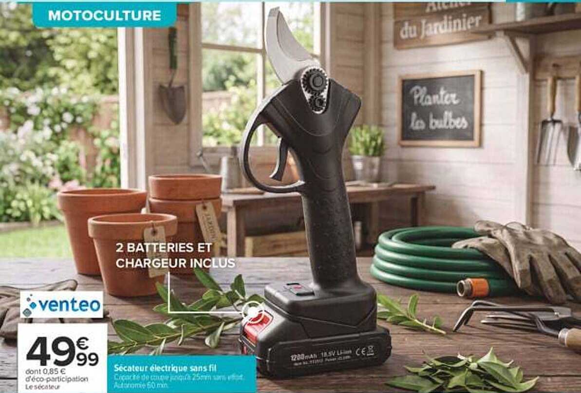 Sécateur électrique sans fil