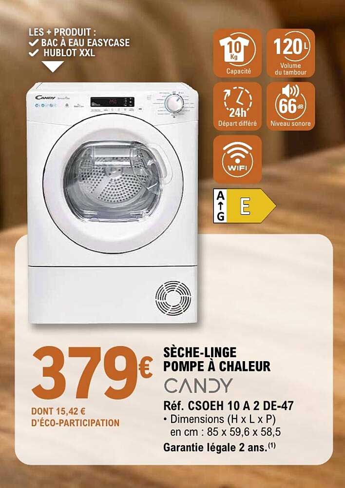 SÈCHE-LINGE POMPE À CHALEUR CANDY