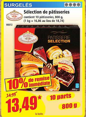 Sélection de pâtisseries