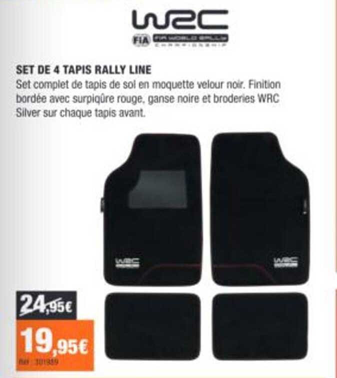 SET DE 4 TAPIS RALLY LINE