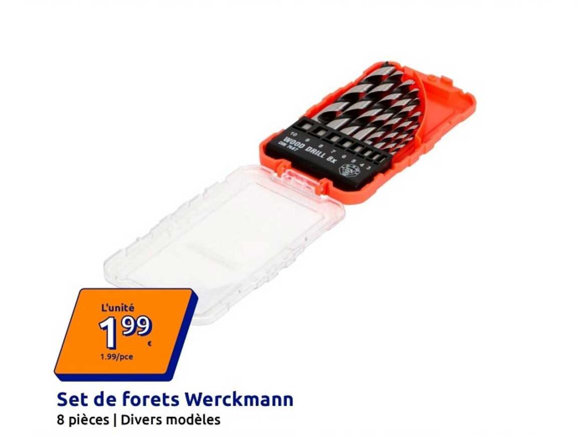 Set de forets Werckmann 8 pièces | Divers modèles