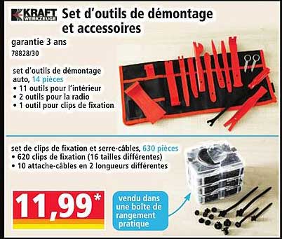 Set d’outils de démontage et accessoires