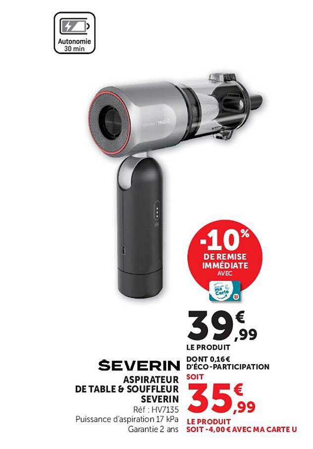 SEVERIN ASPIRATEUR DE TABLE & SOUFFLEUR SEVERIN