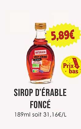 SIROP D’ÉRABLE FONCÉ