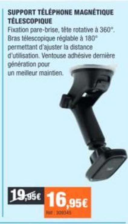 SUPPORT TÉLÉPHONE MAGNÉTIQUE TÉLESCOPIQUE