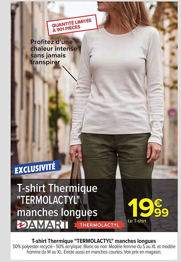 T-shirt Thermique "TERMOLACTYL" manches longues