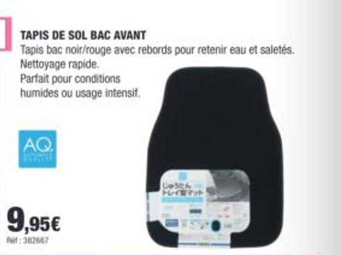 TAPIS DE SOL BAC AVANT