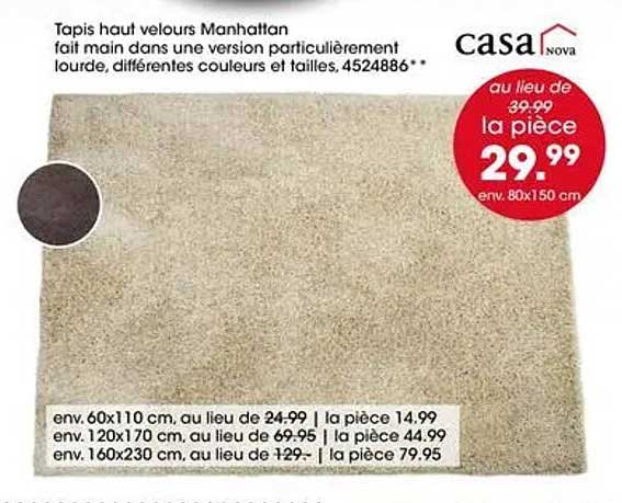 Tapis haut velours Manhattan fait main dans une version particulièrement lourde, différentes couleurs et tailles, 4524886**