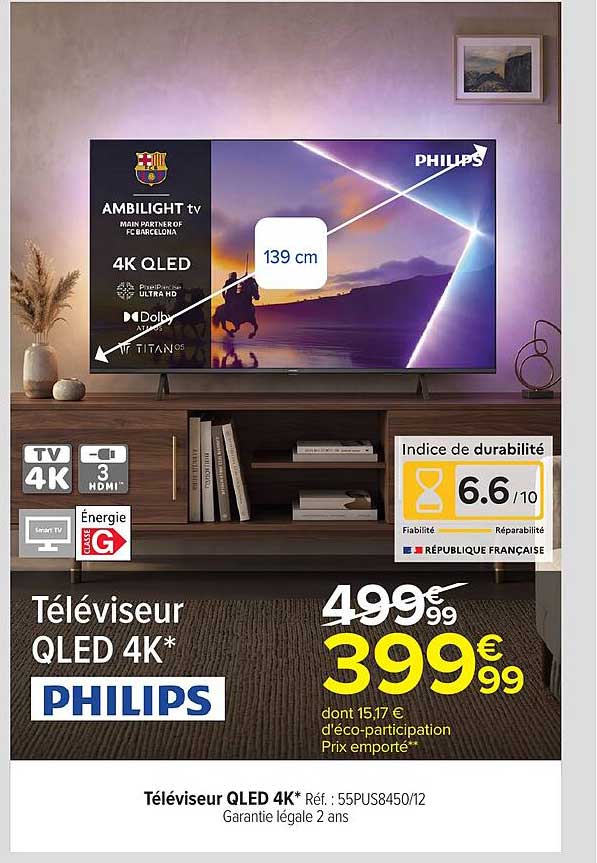 Téléviseur QLED 4K* PHILIPS