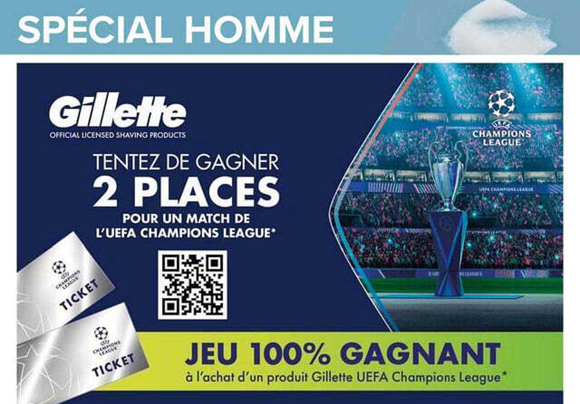 TENTEZ DE GAGNER 2 PLACES POUR UN MATCH DE L’UEFA CHAMPIONS LEAGUE