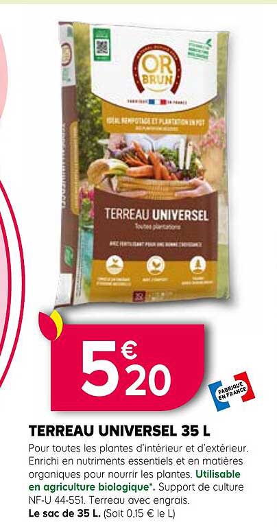 TERREAU UNIVERSEL 35 L