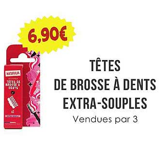 TÊTES DE BROSSE À DENTS EXTRA-SOUPLES