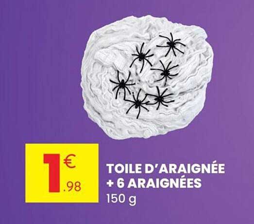 TOILE D’ARAIGNÉE + 6 ARAIGNÉES 150 g