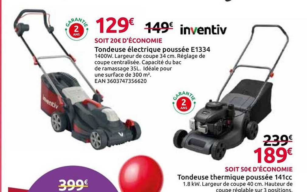 Tondeuse électrique poussée E1334
