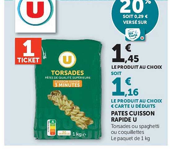 Torsades - Pâtes de qualité supérieure cuisson rapide 3 minutes
