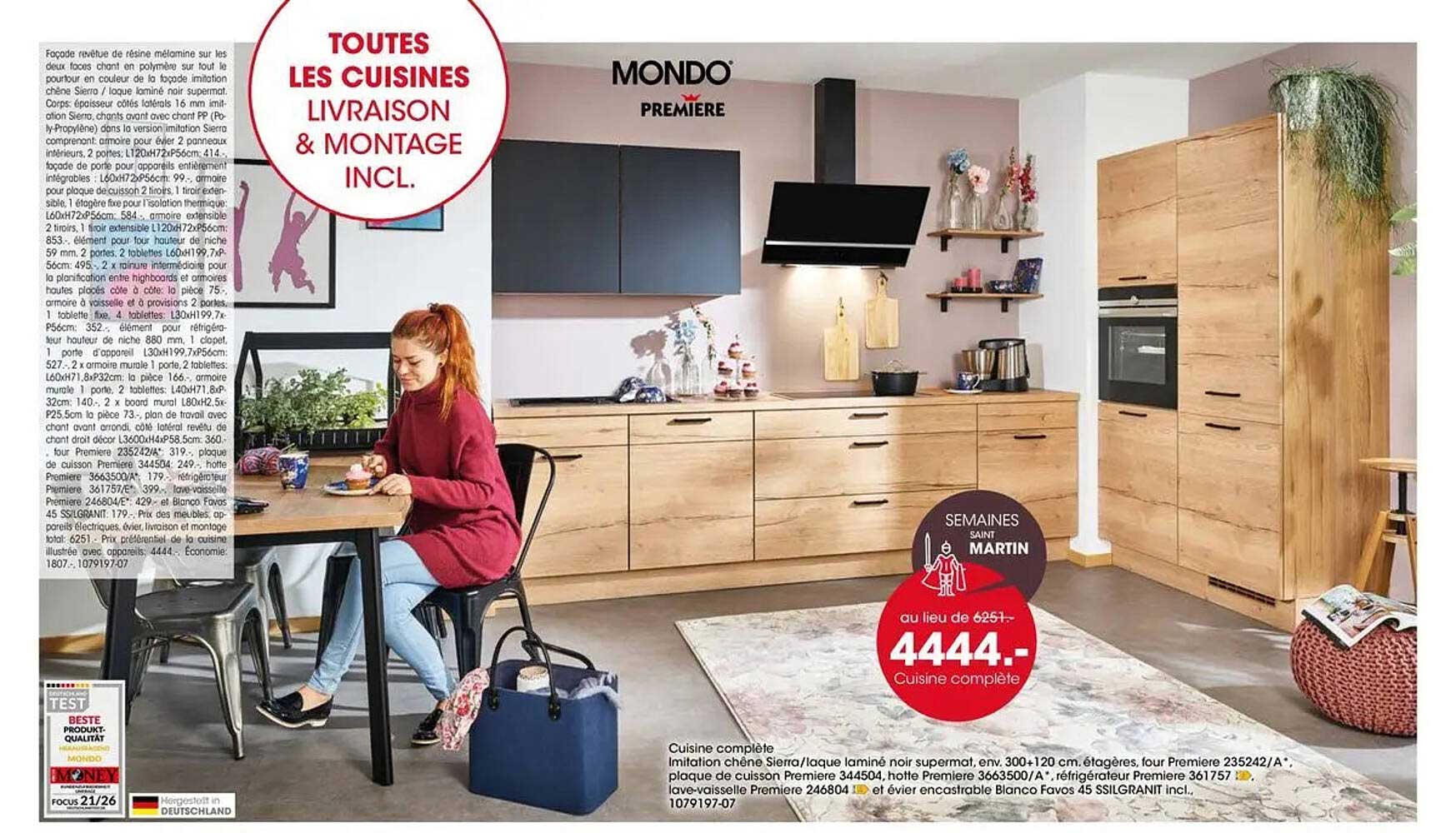 TOUTES LES CUISINES LIVRAISON & MONTAGE INCL.
