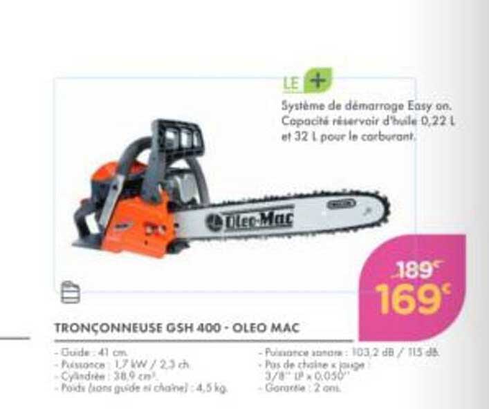 TRONCONNEUSE GSH 400 - OLEO MAC