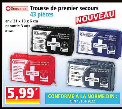 Trousse de premier secours 43 pièces