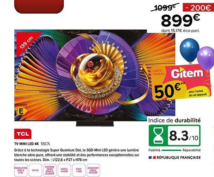 TV MINI LED 4K 55C7L