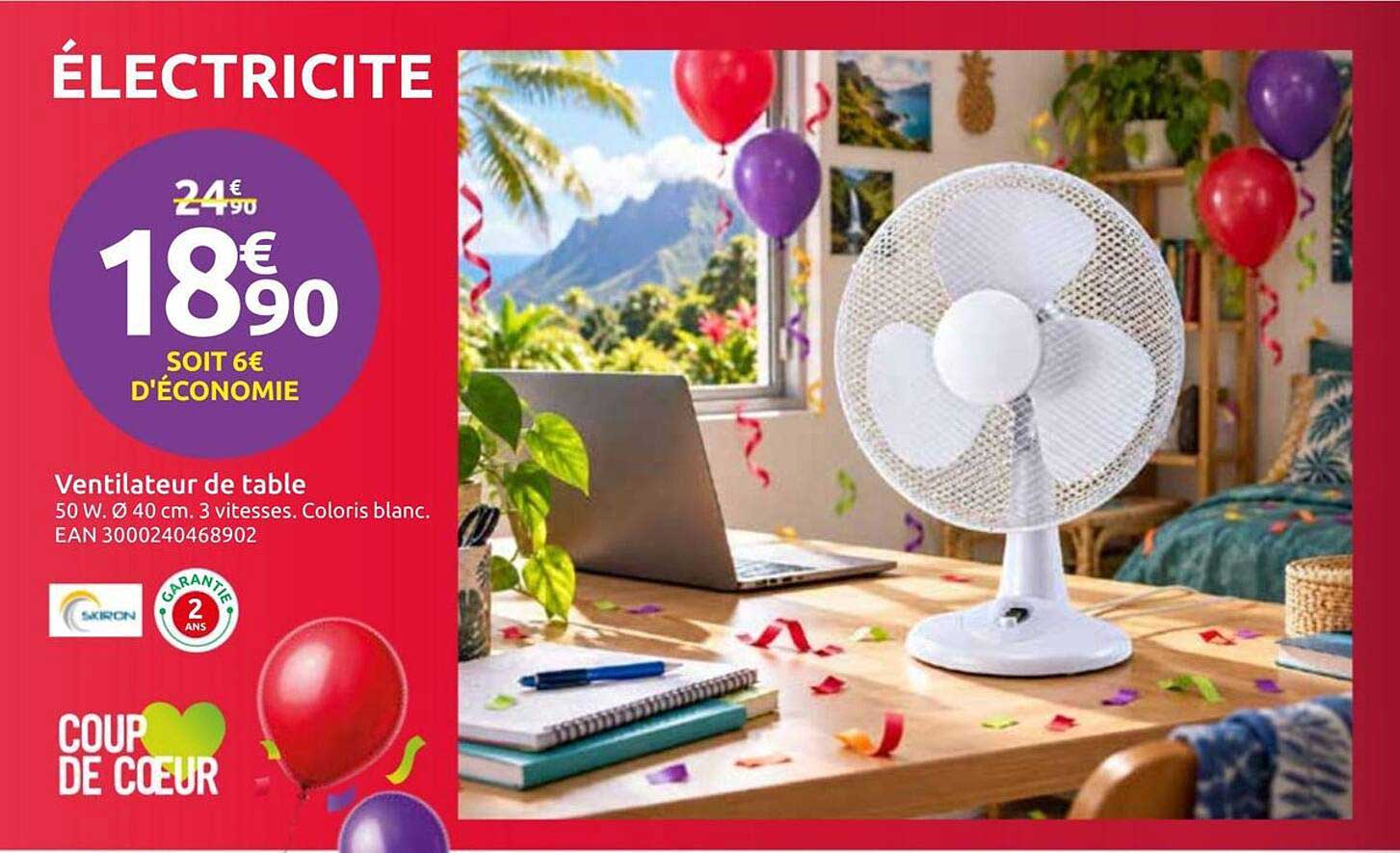 Ventilateur de table