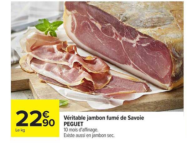 Véritable jambon fumé de Savoie PEGUET