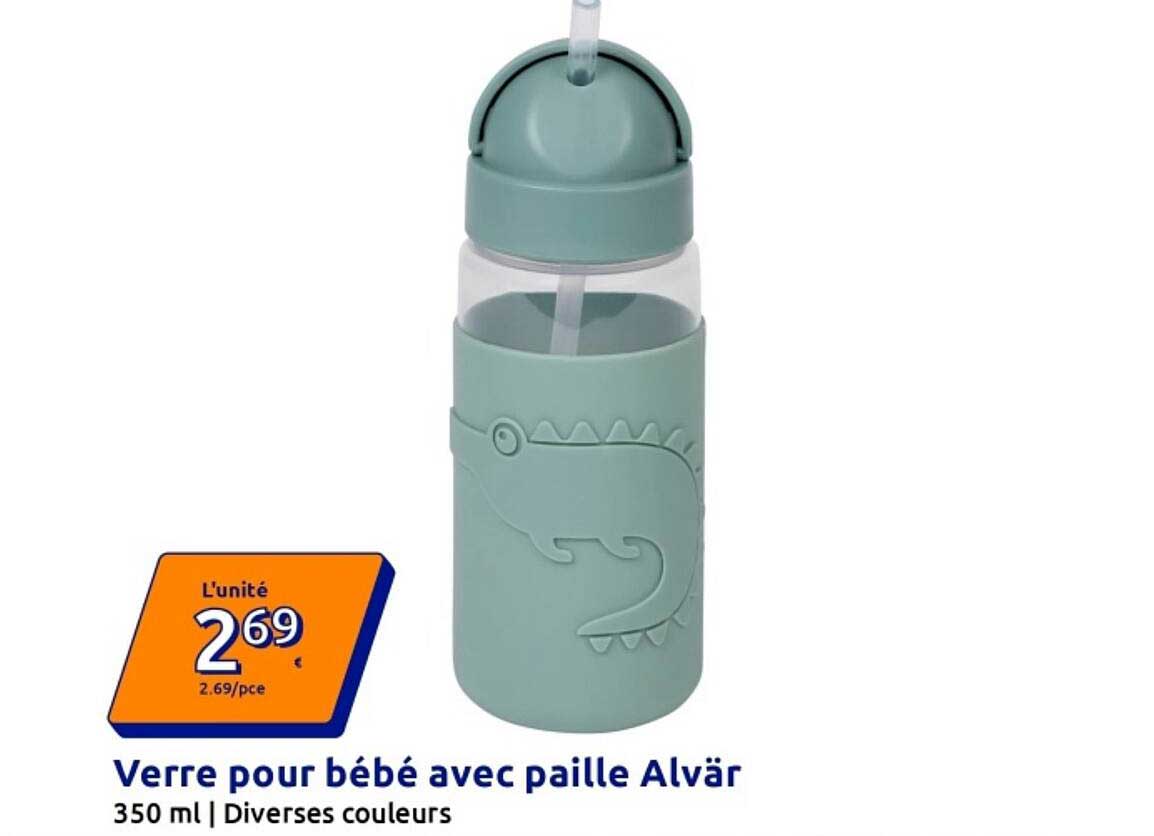 Verre pour bébé avec paille Alvär