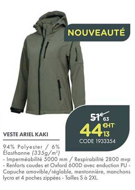 VESTE ARIEL KAKI